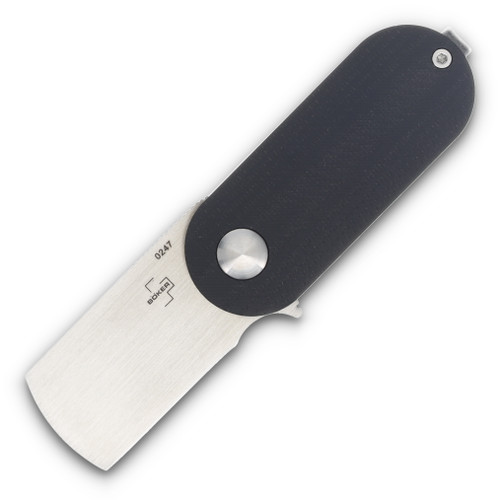 Boker Plus Suiseki Folding Knife 1.54 Inch Plain Satin Chisel Cleaver BK01BO489